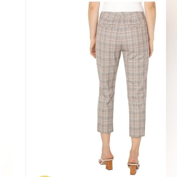 Liverpool Los Angeles Kelsey Trouser with Slit Soft Touch Plaid Pockets 6/28 - Picture 5 of 16